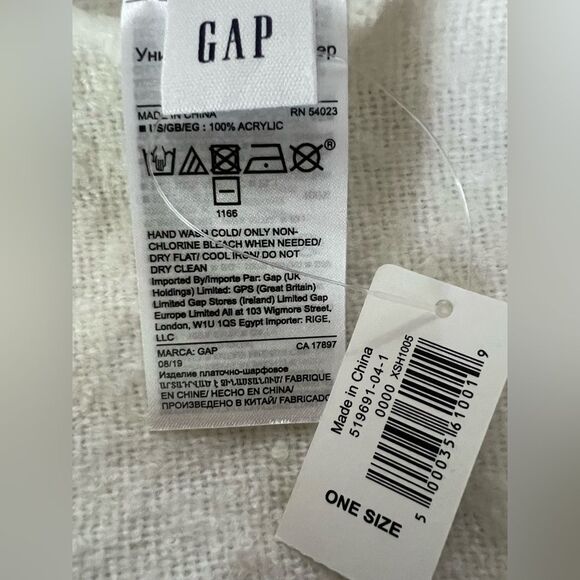 4/$25 Gap striped fringe scarf wrap one size essential cozy warm winter  boho - Picture 4 of 6